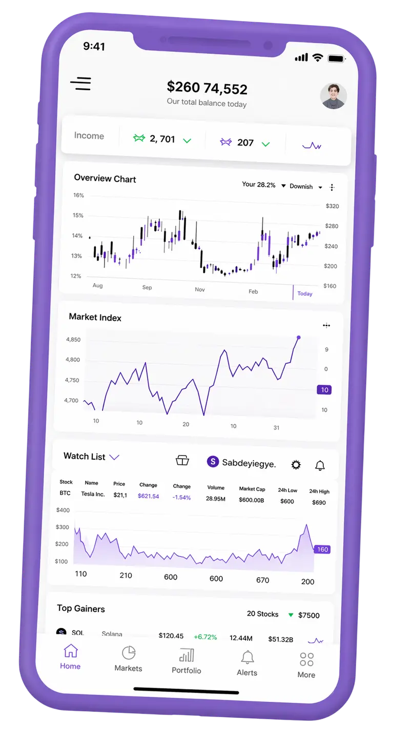 Application mobile de suivi des placements